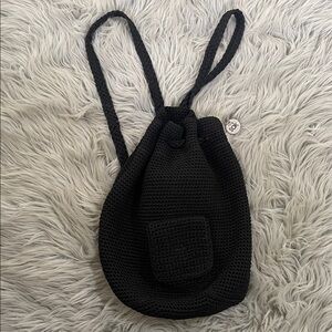 The Sak Black Crochet backpack